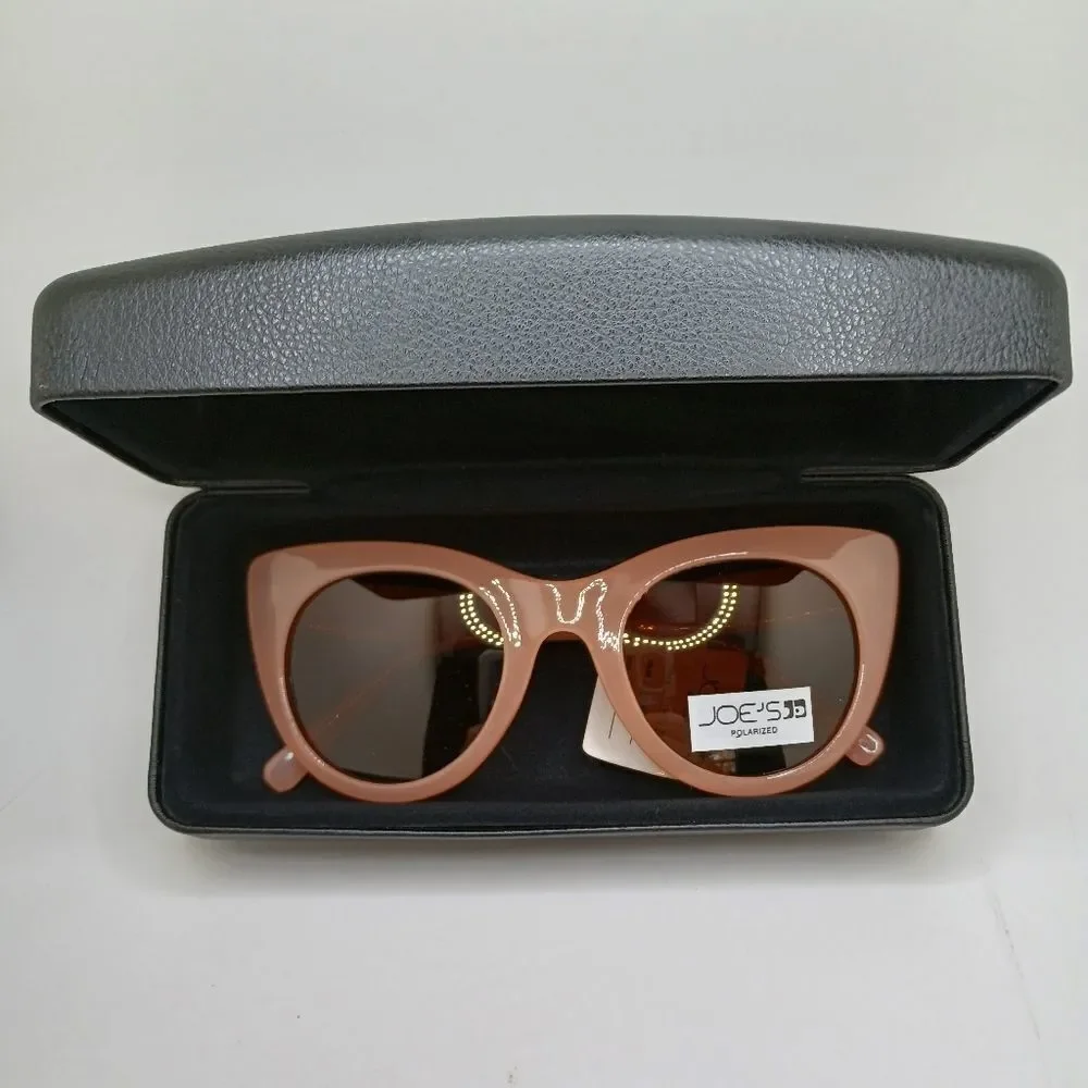 Rose Colored Lenses cat eye polarized sunglasses with case